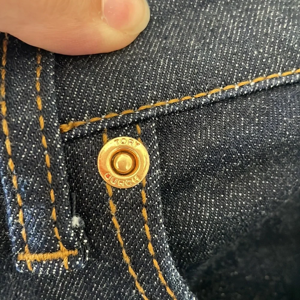 Tory Burch | Dark Denim | Classic Straight Ankle Jeans | NWOT condition - Picture 8 of 13